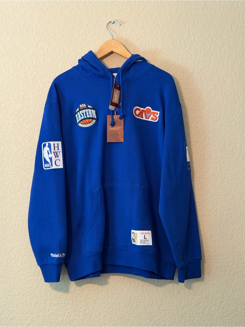 NWT Mitchell & Ness Cavs NBA Eastern Conference Blue Hoodie